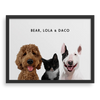 Quadro Personalizado 3 pets